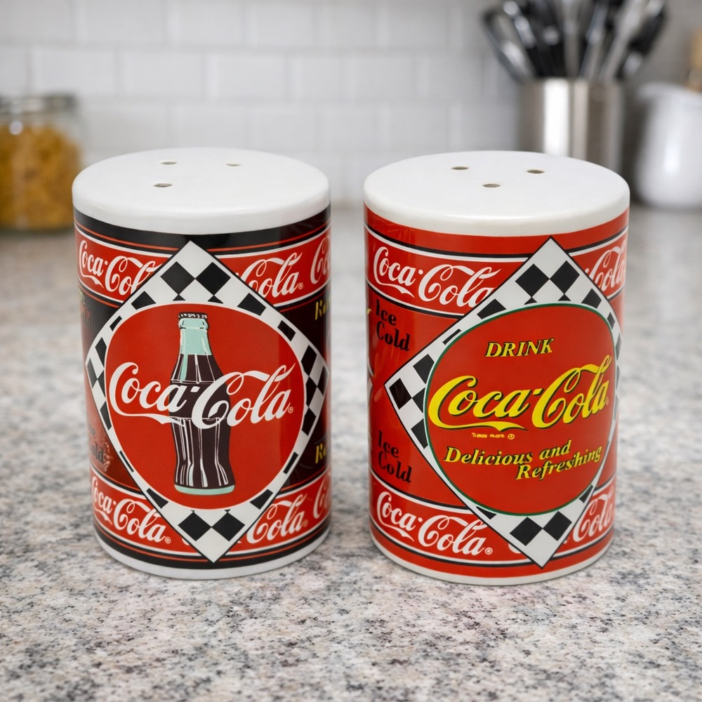 Coca-Cola Enesco Ceramic Diner Set 1995 Vintage Set